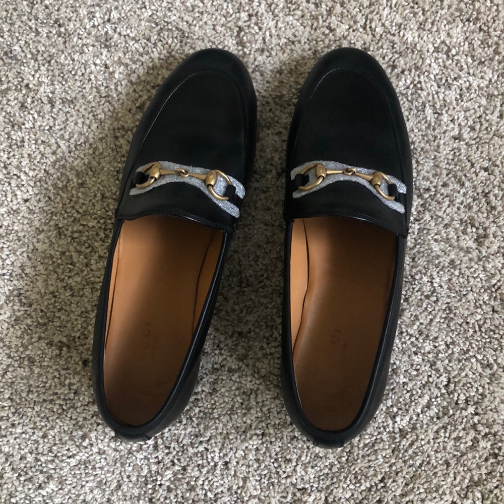 Black Gucci Jordaan leather loafer